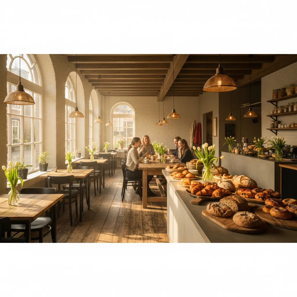 Het gezellige interieur van De Meiden van... lunchroom in Ridderkerk